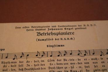 Preview: zwei Liedtexte gewidmet dem NSBO Betriebsleiter - Lied der Arbeit und Betriebspioniere